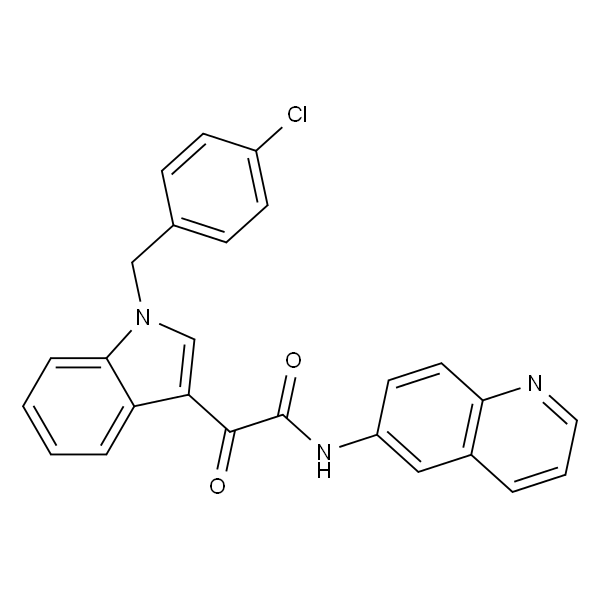 2-(1-(4-氯苄基)-1H-吲哚-3-基)-2-氧代-N-(喹啉-6-基)乙酰胺