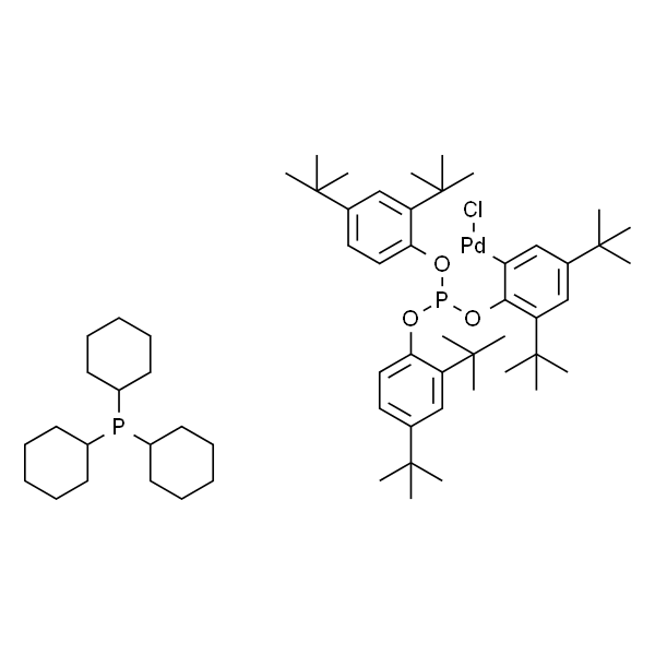 Chloro(η2-P,C-tris(2,4-di-tert-butylphenyl)phosphite)(tricyclohexylphosphine)palladium(II)