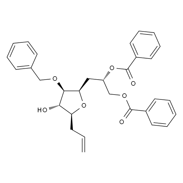 (S)-3-((2R,3R,4S,5S)-5-烯丙基-3-(苄氧基)-4-羟基四氢呋喃-2-基)丙烷-1,2-二基二苯甲酸酯