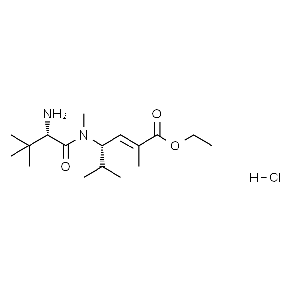 2-Hexenoic acid, 4-[[(2S)-2-amino-3,3-dimethyl-1-oxobutyl]methylamino]-2,5-dimethyl-, ethyl ester, monohydrochloride, (2E,4S)-