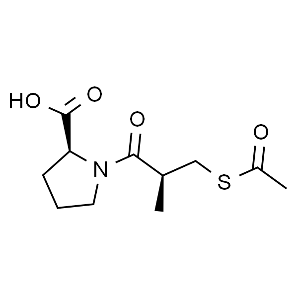 N-[3-(乙酰巯基)-(2S)-甲基丙酰基]-L-脯氨酸