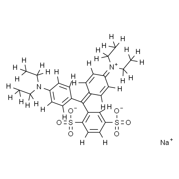 2-((4-(二乙氨基)苯基)(4(二乙亚氨基)环己-2,5-二烯-1-亚基)甲基)苯-1,4-二磺酸钠