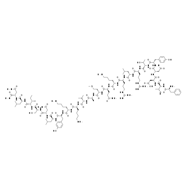 PHE-THR-ASP-ASN-TYR-THR-ARG-LEU-ARG-LYS-GLN-MET-ALA-VAL-LYS-LYS-TYR-LEU-ASN-SER-ILE-LEU-ASN-NH2
