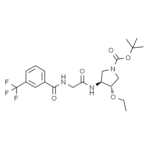 1-Pyrrolidinecarboxylic acid, 3-ethoxy-4-[[[[3-(trifluoroMethyl)benzoyl]aMino]acetyl]aMino]-, 1,1-diMethylethyl ester, (3S,4S)-