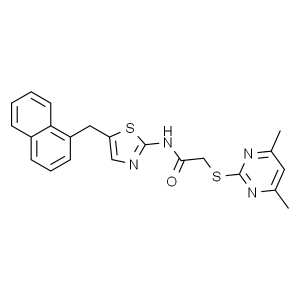乙酰胺,2-[(4,6-二甲基-2-嘧啶基)硫]-N-[5-(1-萘甲基)-2-噻唑]-