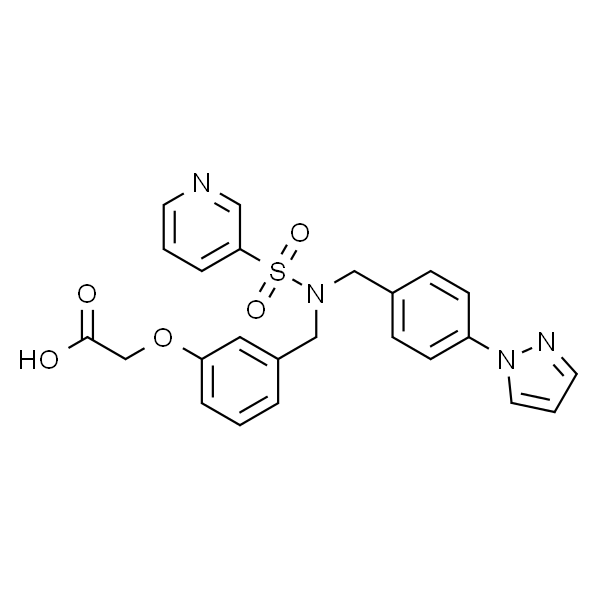 2-(3-((N-(4-(1H-吡唑-1-基)苄基)吡啶-3-磺胺基)甲基)苯氧基)乙酸