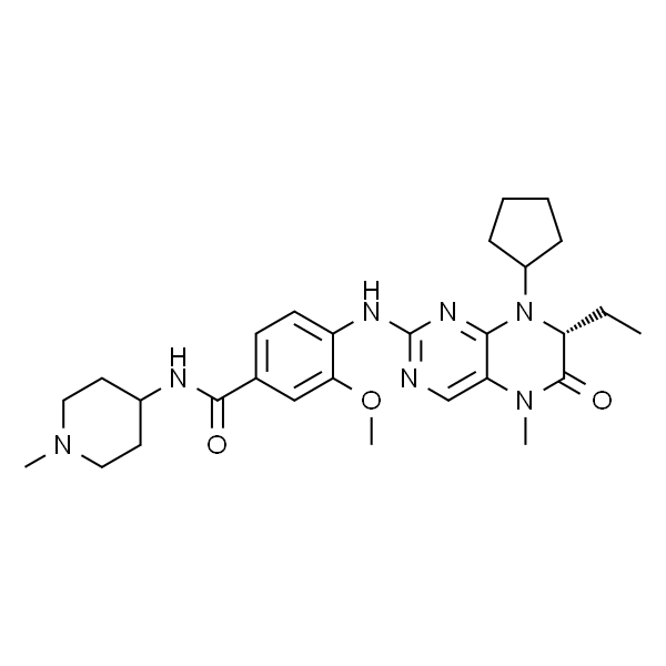 4-[[(7r)-8-环戊基-7-乙基-5,6,7,8-四氢-5-甲基-6-氧代-2-喋啶基]氨基]-3-甲氧基-N-(1-甲基-4-哌啶基)苯甲酰胺