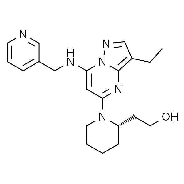 2-Piperidineethanol, 1-[3-ethyl-7-[(3-pyridinylmethyl)amino]pyrazolo[1,5-a]pyrimidin-5-yl]-, (2S)-