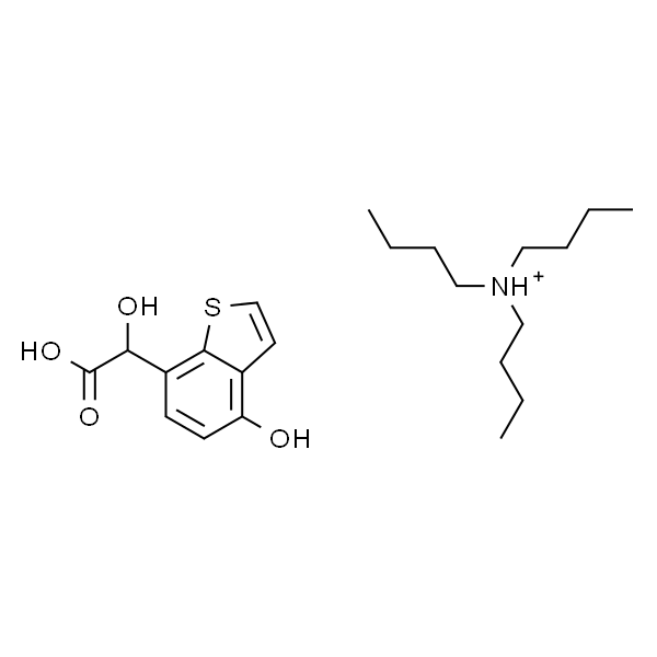 苯并[b]噻吩-7-乙酸,α,4-二羟基-化合物（N,N-二丁基-1-丁胺)(1:1)