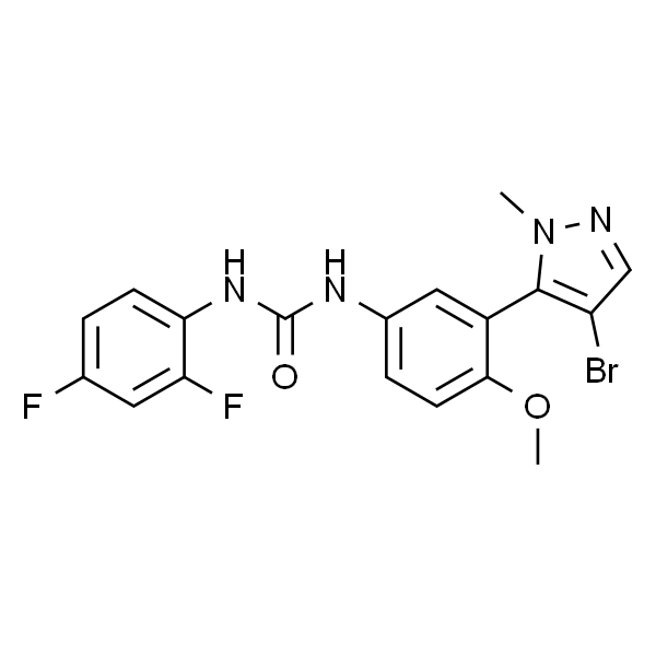 1-[3-(4-溴-1-甲基-1H-吡唑-5-基)-4-甲氧基苯基]-3-(2,4-二氟苯基)脲