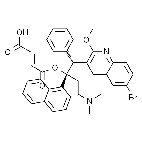 (1R,2S)-1-(6-溴-2-甲氧基喹啉-3-基)-4-(二甲基氨基)-2-(萘-1-基)-1-苯基丁-2-醇富马酸盐