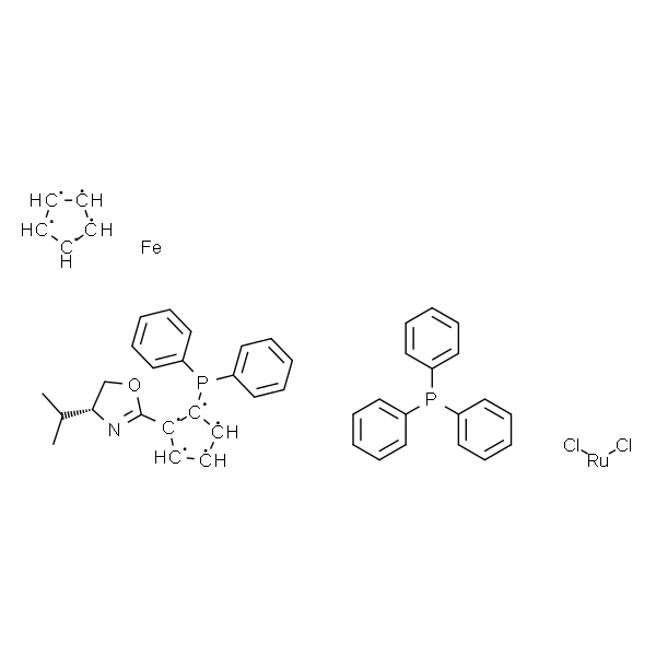 (R)-2-[(RP)-2-(Diphenylphosphino)derrocenyl]-4-isopropyl-2-oxazoline triphenylphosphine ruthenium(II) chloride complex