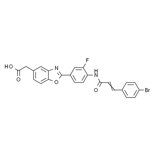 2-[4-[[3-(4-Bromophenyl)-1-oxo-2-propenyl]amino]-3-fluorophenyl]-5-benzoxazoleaceticacid