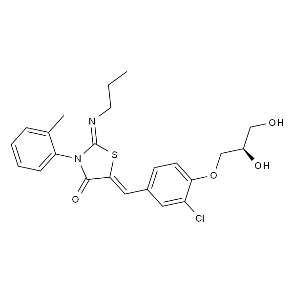 (2Z,5Z)-5-(3-chloro-4-((R)-2,3-dihydroxypropoxy)benzylidene)-2-(propyliMino)-3-(o-tolyl)thiazolidin-4-one