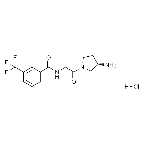 Benzamide, N-[2-[(3S)-3-amino-1-pyrrolidinyl]-2-oxoethyl]-3-(trifluoromethyl)-, hydrochloride (1:1)