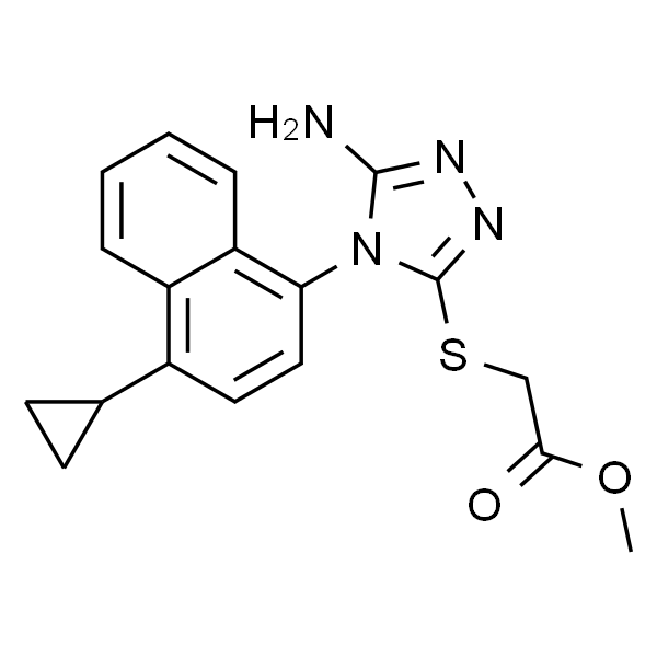 2-((5-氨基-4-(4-环丙基萘-1-基)-4H-1,2,4-三唑-3-基)硫基)乙酸甲酯