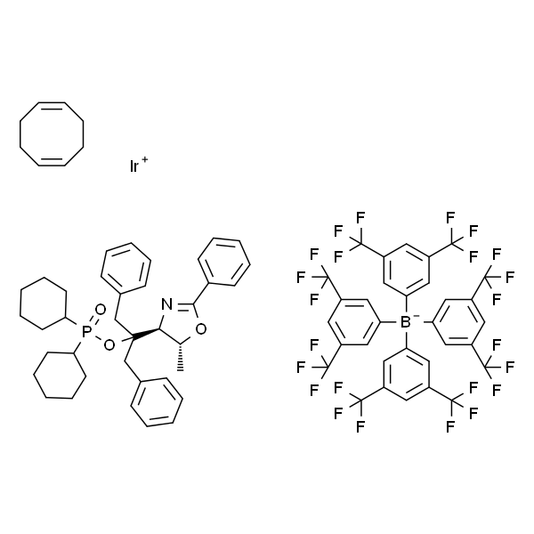 (4R,5R)-(+)-O-[1-苄基-1-(5-甲基-2-苯基-4,5-二氢恶唑-4-基)-2-苯基乙基](二环己基膦)(1,5-环戊二烯)铱(I)四(3,5-双(三氟甲基)苯基硼酸酯
