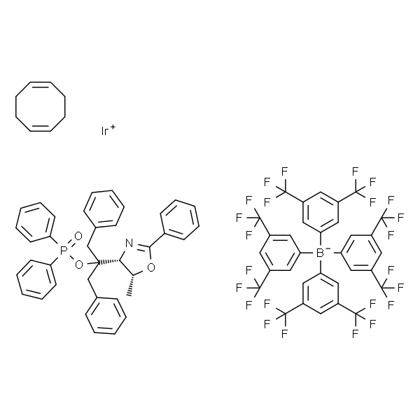 1,5-Cyclooctadiene{[dibenzyl((4R,5R)-5-methyl-2-phenyl-4,5-dihydro-4-oxazolyl)methyl]diphenylphosphinite κN:κP}iridium(I) tetrakis(3,5-bis(trifluoromethyl)phenyl)borate