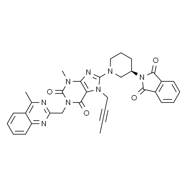 7-(2-丁炔-1-基)-8-[(3R)-3-(1,3-二氢-1,3-二氧代-2H-异吲哚-2-基)基)-1-哌啶基] -3,7-二氢-3-甲基-1-[(4-甲基-2-喹唑啉基)-1H-嘌呤-2,6-二酮