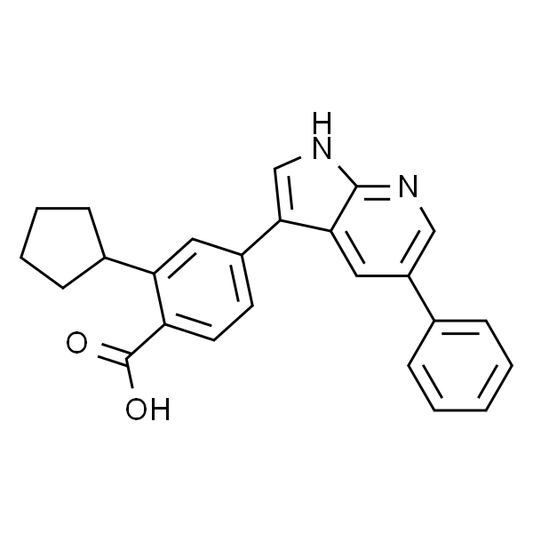 2-环戊基-4-(5-苯基-1H-吡咯并[2,3-b]吡啶-3-基)苯甲酸