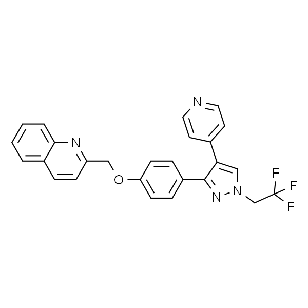 2-{4-[4-Pyridin-4-yl-1-(2,2,2-trifluoro-ethyl)-1H-pyrazol-3-yl]-phenoxymethyl}-quinoline