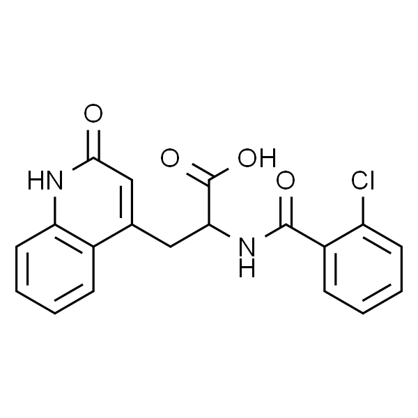 α-[(2-Chlorobenzoyl)amino]-1,2-dihydro-2-oxo-4-quinolinepropanoic acid