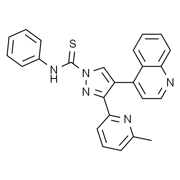 3-(6-甲基-2-吡啶基)-N-苯基-4-(4-喹啉基)-1H-吡唑-1-硫代甲酰胺