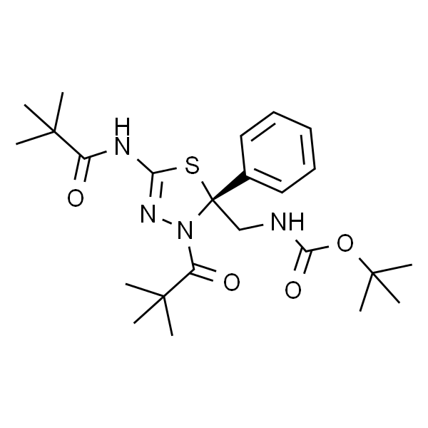 Carbamic acid, N-[[(2R)-3-(2,2-dimethyl-1-oxopropyl)-5-[(2,2-dimethyl-1-oxopropyl)amino]-2,3-dihydro-2-phenyl-1,3,4-thiadiazol-2