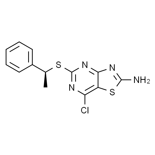 Thiazolo[4,5-d]pyrimidin-2-amine, 7-chloro-5-[[(1S)-1-phenylethyl]thio]-