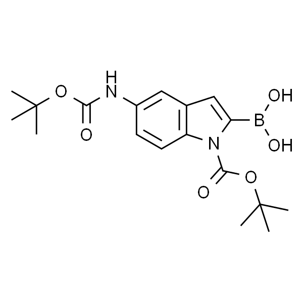 (1-(叔丁氧羰基)-5-((叔丁氧羰基)-氨基)-1H-吲哚-2-基)硼酸