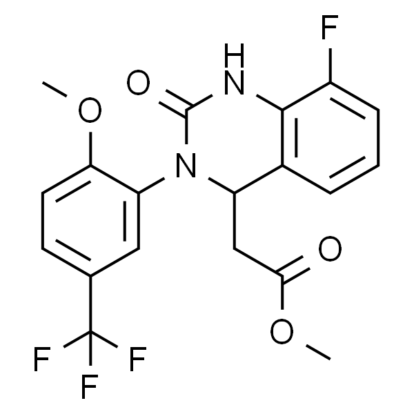 4-Quinazolineacetic acid, 8-fluoro-1,2,3,4-tetrahydro-3-[2-methoxy-5-(trifluoromethyl)phenyl]-2-oxo-, methyl ester