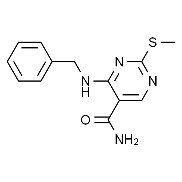 5-PyriMidinecarboxaMide, 2-(Methylthio)-4-[(phenylMethyl)aMino]-