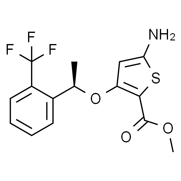 2-Thiophenecarboxylic acid, 5-aMino-3-[(1R)-1-[2-(trifluoroMethyl)phenyl]ethoxy]-, Methyl ester
