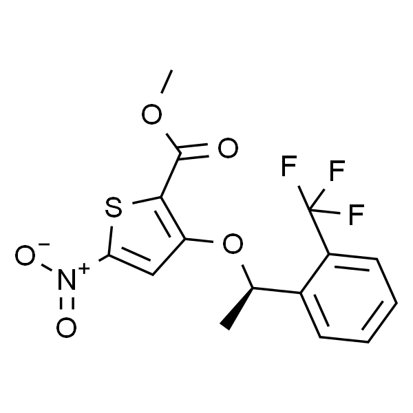 2-Thiophenecarboxylic acid, 5-nitro-3-[(1R)-1-[2-(trifluoroMethyl)phenyl]ethoxy]-, Methyl ester