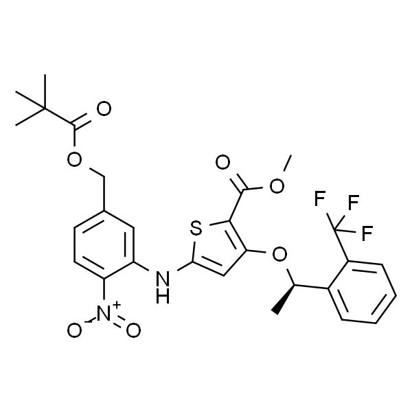 (R)-Methyl 5-(2-nitro-5-(pivaloyloxyMethyl)phenylaMino)-3-(1-(2-(trifluoroMethyl)phenyl)ethoxy)thiophene-2-carboxylate