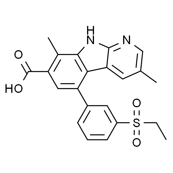 5-(3-(ethylsulfonyl)phenyl)-4,8-diMethyl-9H-pyrido[2,3-b]indole-7-carboxylic acid
