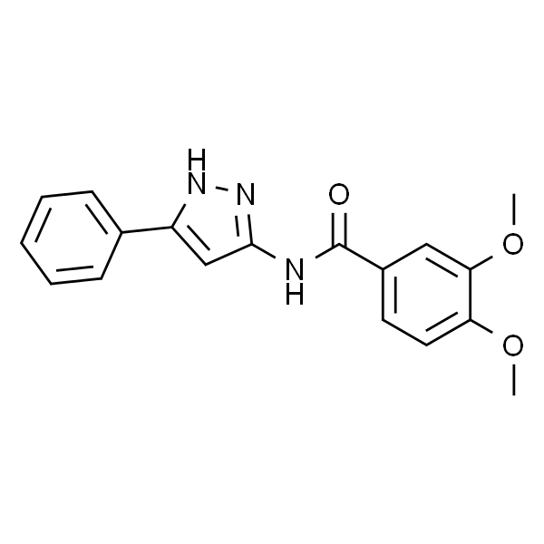 3,4-二甲氧基-N-(5-苯基-1H-吡唑-3-基)苯甲酰胺