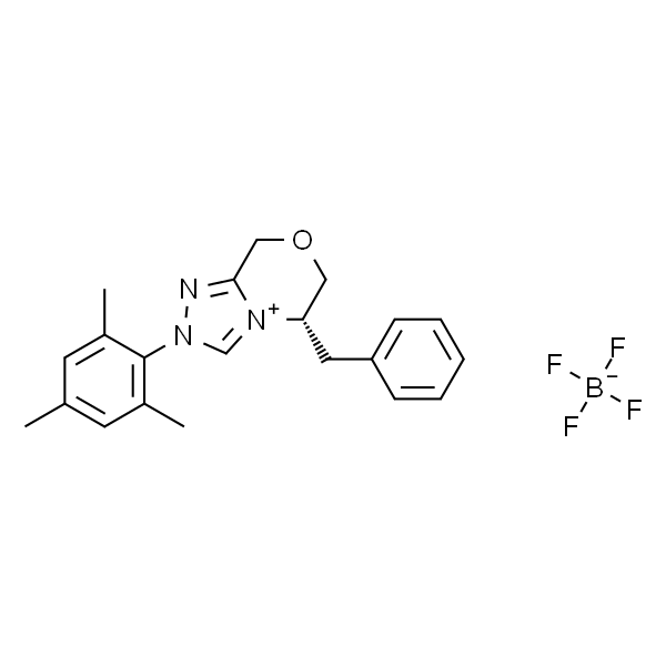 (5S)?-?5,?6-?Dihydro-?5-?(phenylmethyl)?-?2-?(2,?4,?6-?trimethylphenyl)?-?8H-?1,?2,?4-?triazolo[3,?4-?c]?[1,?4]?oxazinium Tetrafluoroborate