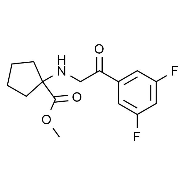 Cyclopentanecarboxylic acid, 1-[[2-(3,5-difluorophenyl)-2-oxoethyl]amino]-, methyl ester