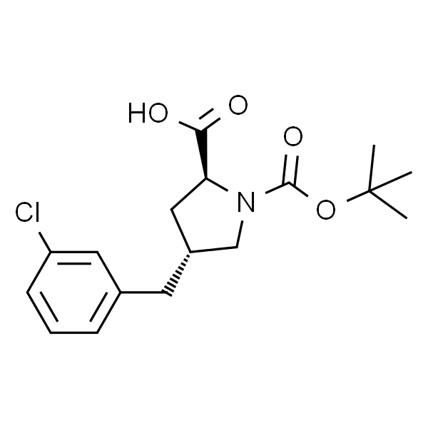 (2S,4R)-1-(tert-butoxycarbonyl)-4-(3-chlorobenzyl)pyrrolidine-2-carboxylic acid