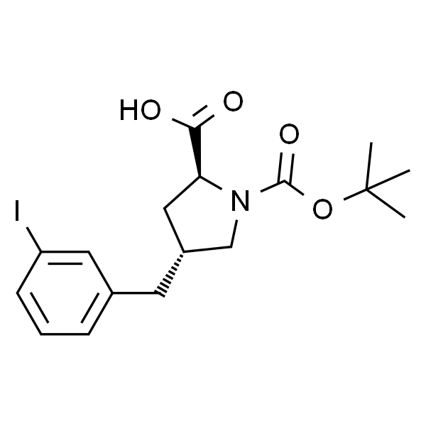 (2S,4R)-1-(叔丁氧基羰基)-4-(3-碘苄基)吡咯烷-2-甲酸